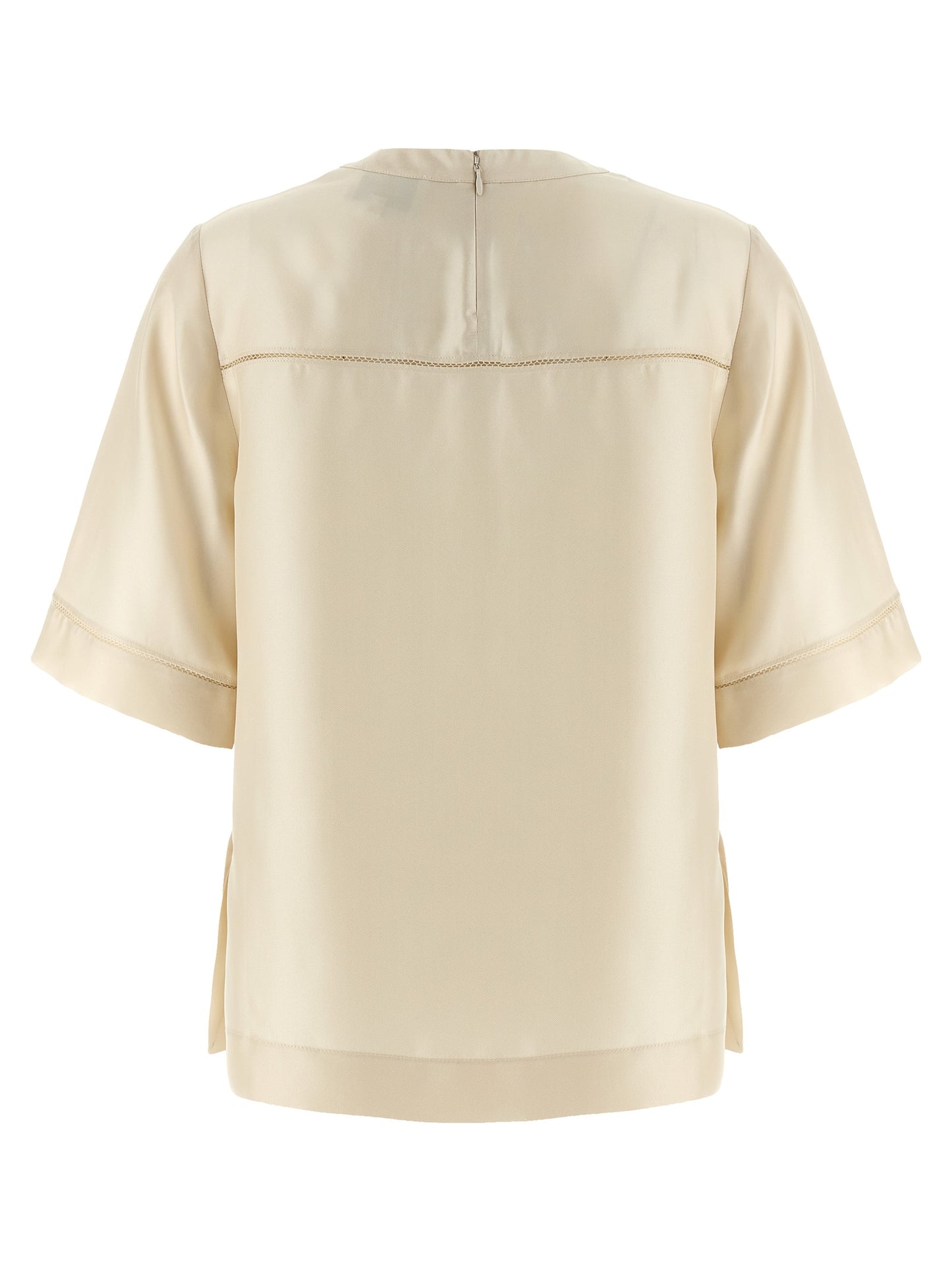 Loulou De Saison Beige Silk Blouse