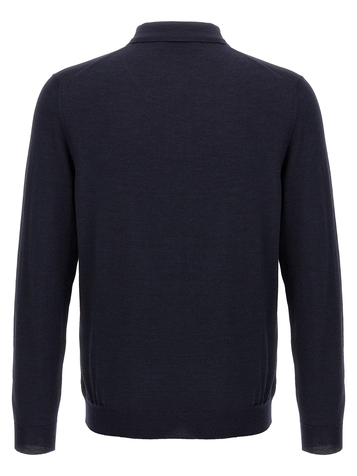 ZANONE Blue Virgin Wool Polo Shirt
