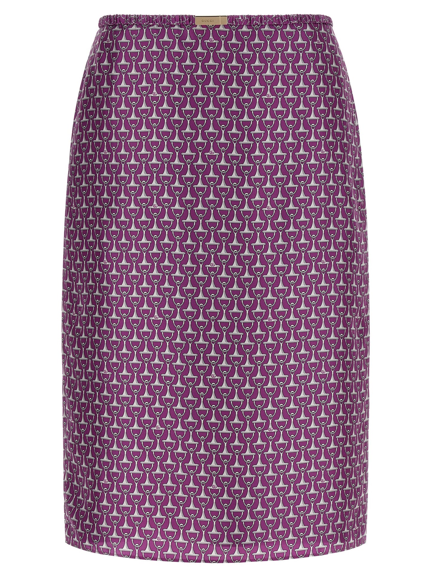 Gucci Purple Silk Midi Skirt