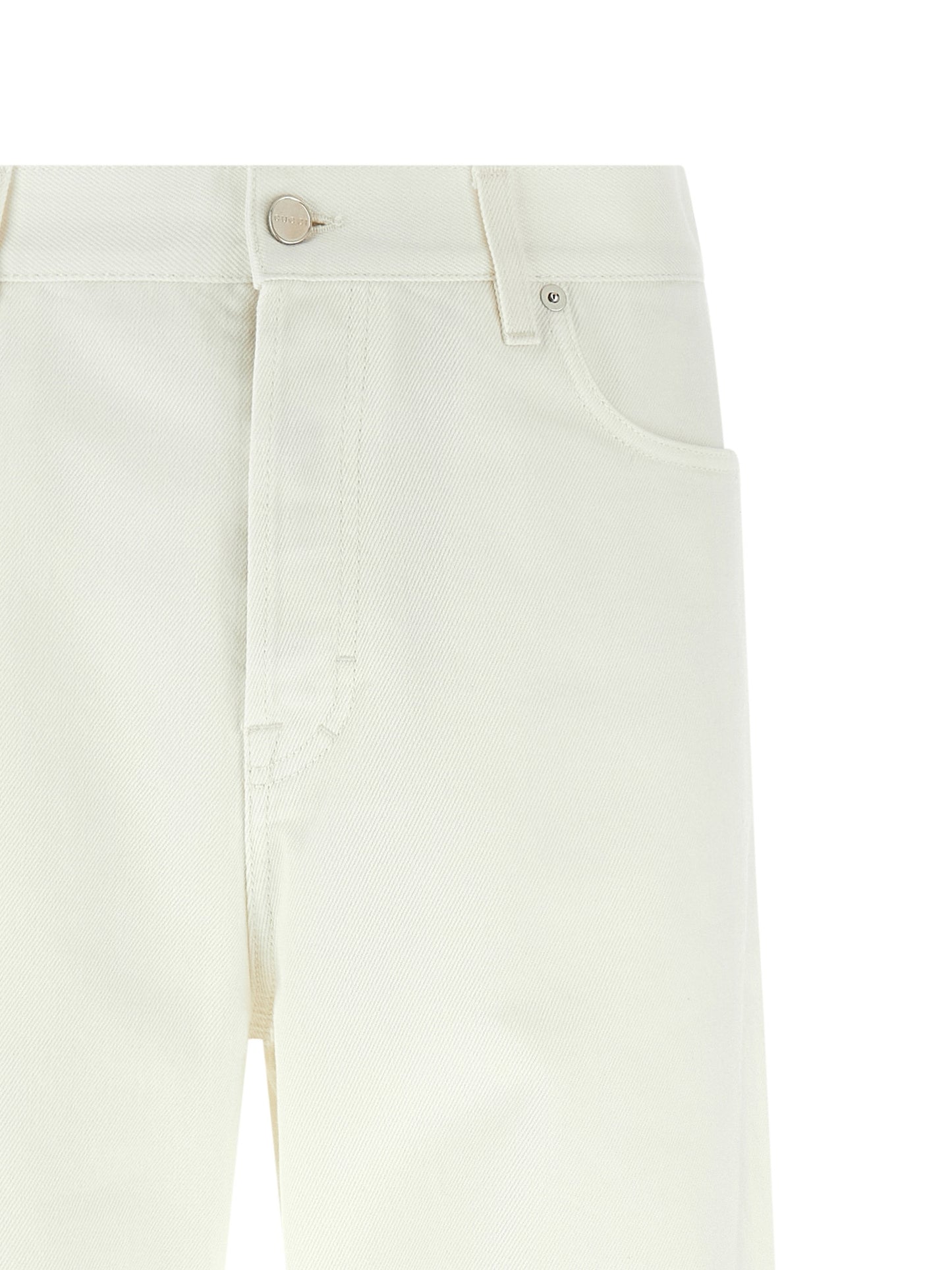 Gucci White Cotton Straight-Leg Jeans