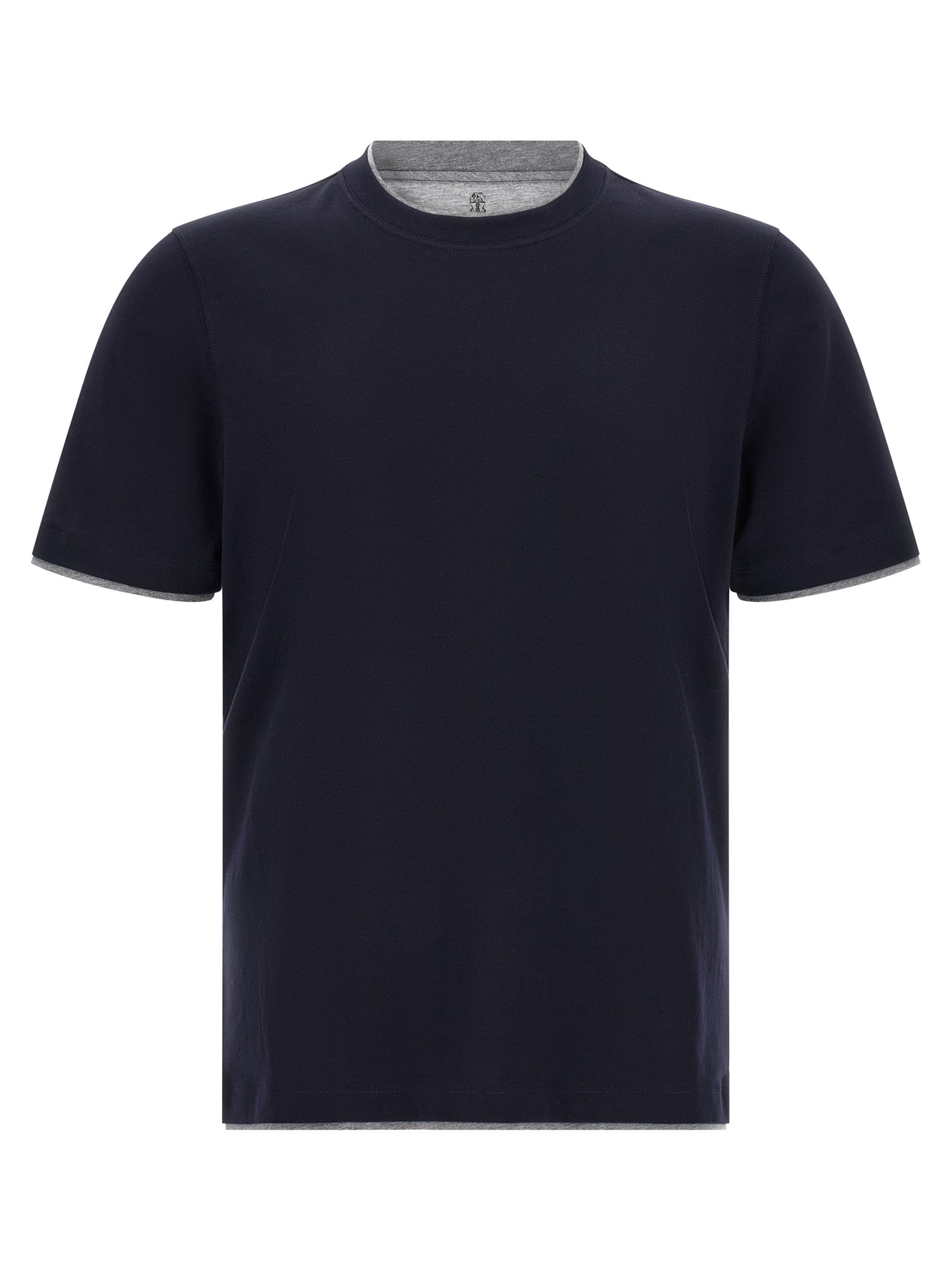 Brunello Cucinelli Blue Cotton T-Shirt