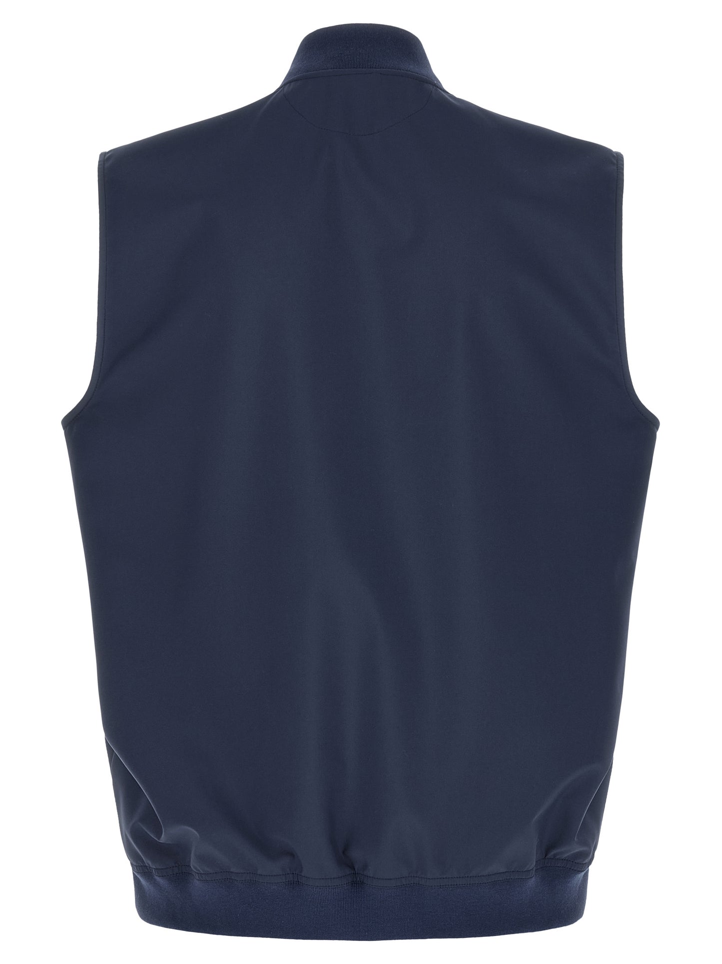 Brunello Cucinelli Blue Polyester Sleeveless Jacket