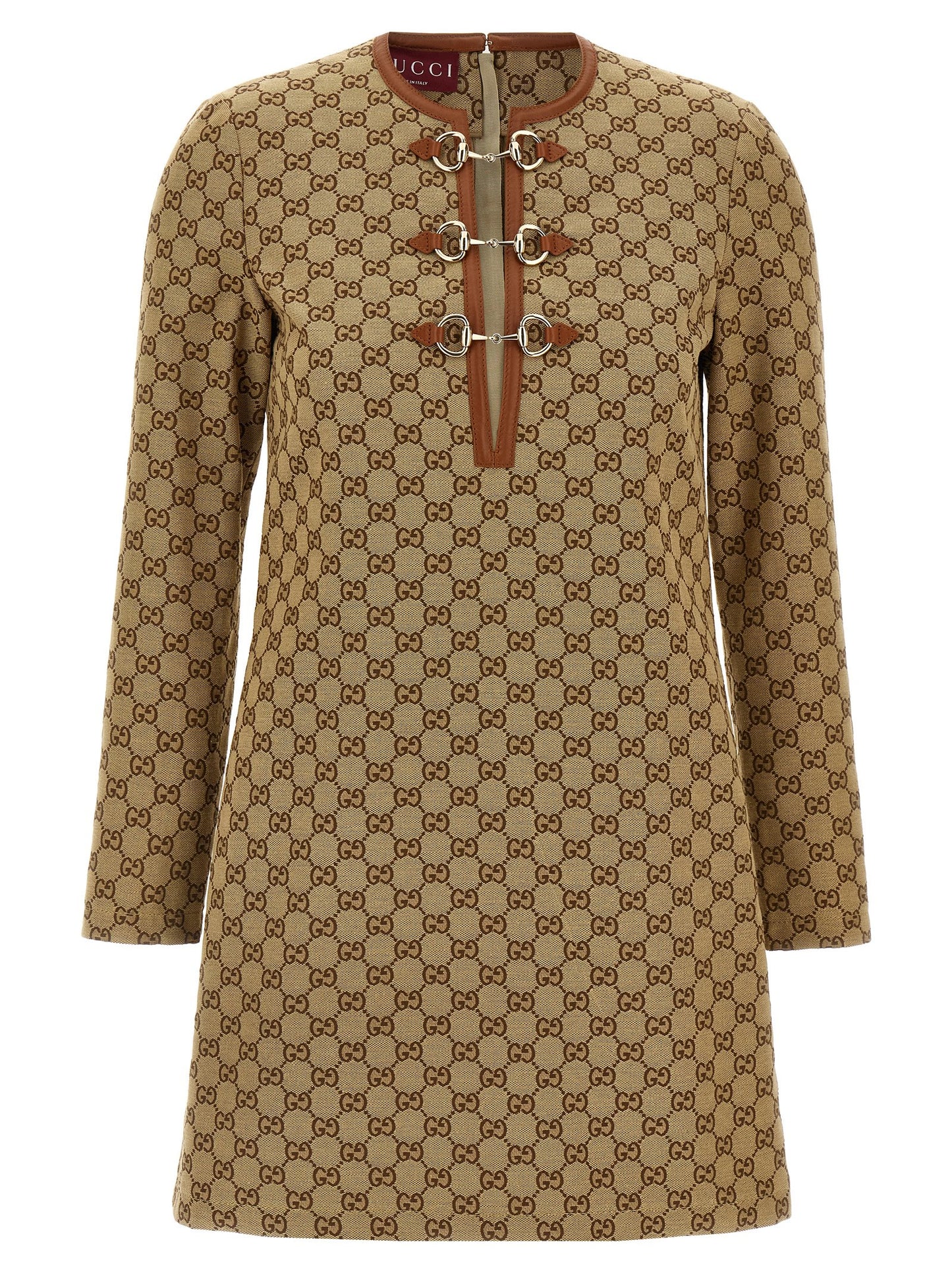Gucci Beige Cotton Short Dress