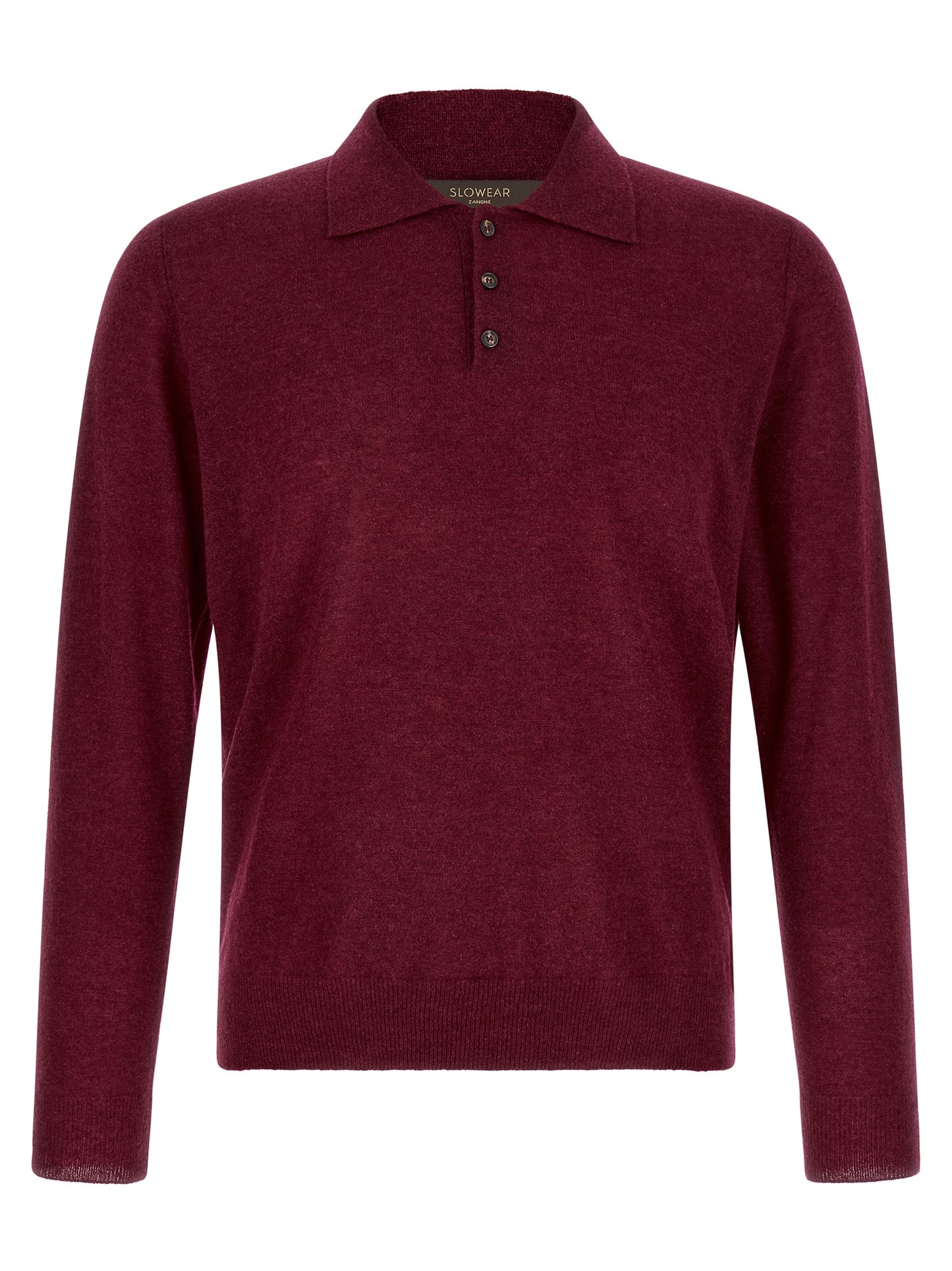 ZANONE Bordeaux Cashmere Polo Shirt