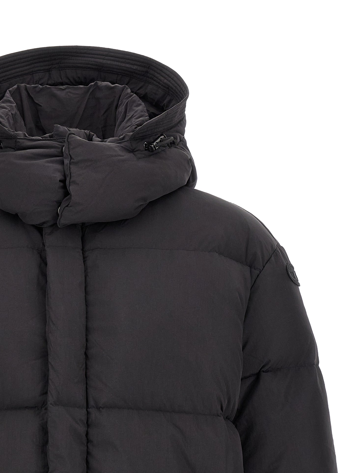 Diesel Black Polyamide Full-Length Jacket