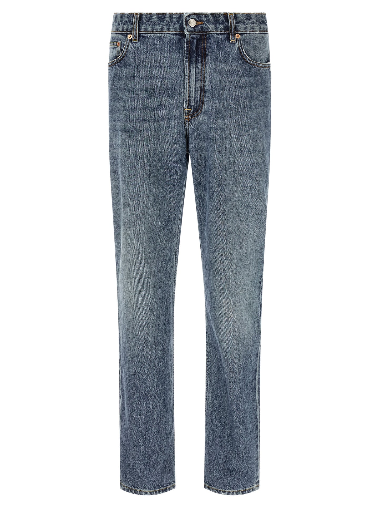 Department 5 Blue Cotton Relaxed Fit Jeans