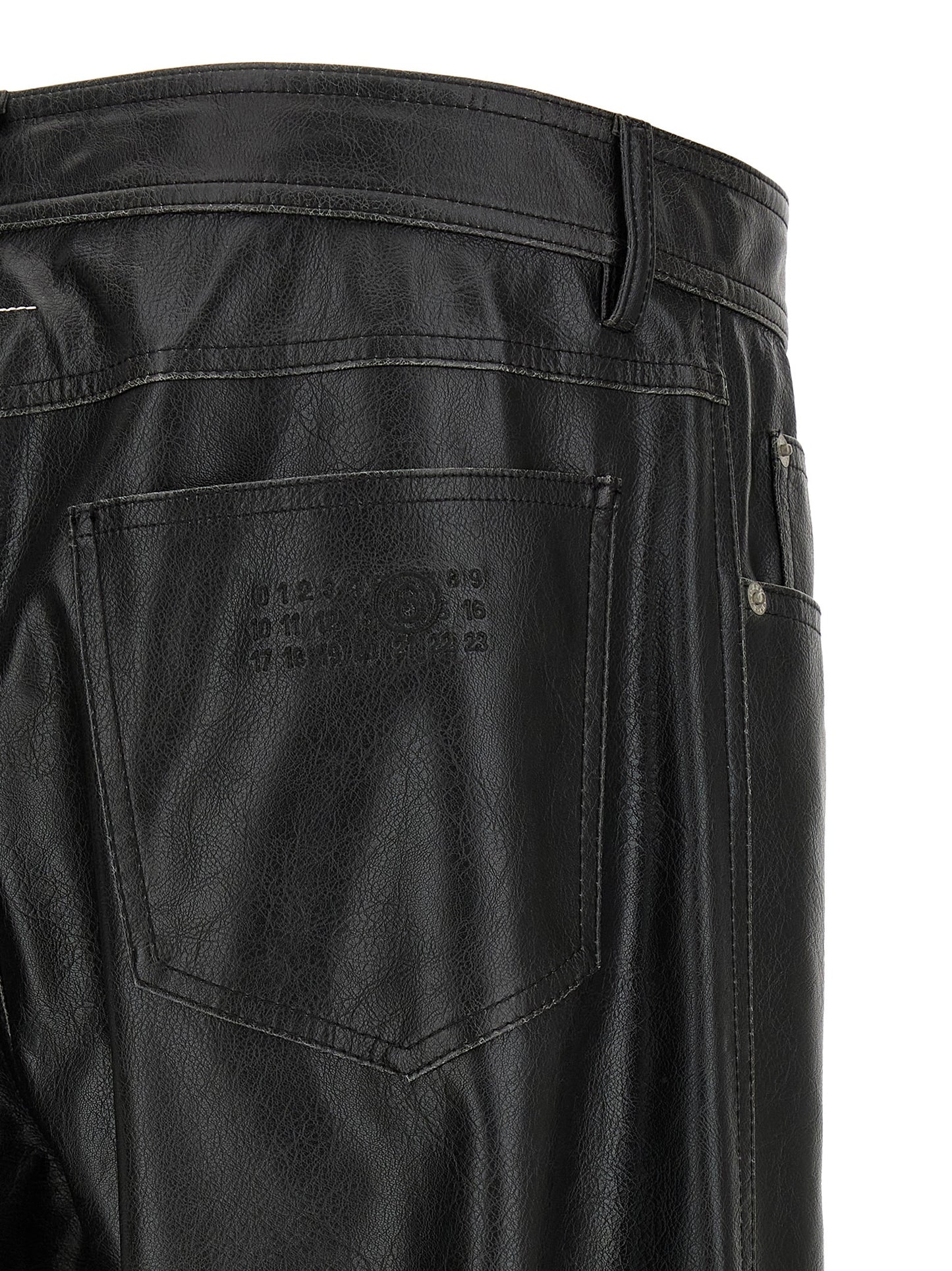 MM6 Maison Margiela Black Polyester Casual Pants
