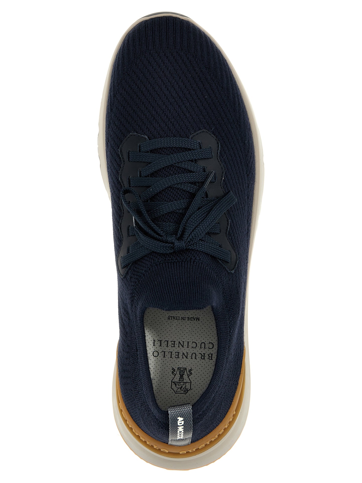 Brunello Cucinelli Blue Wool Athletic Sneakers
