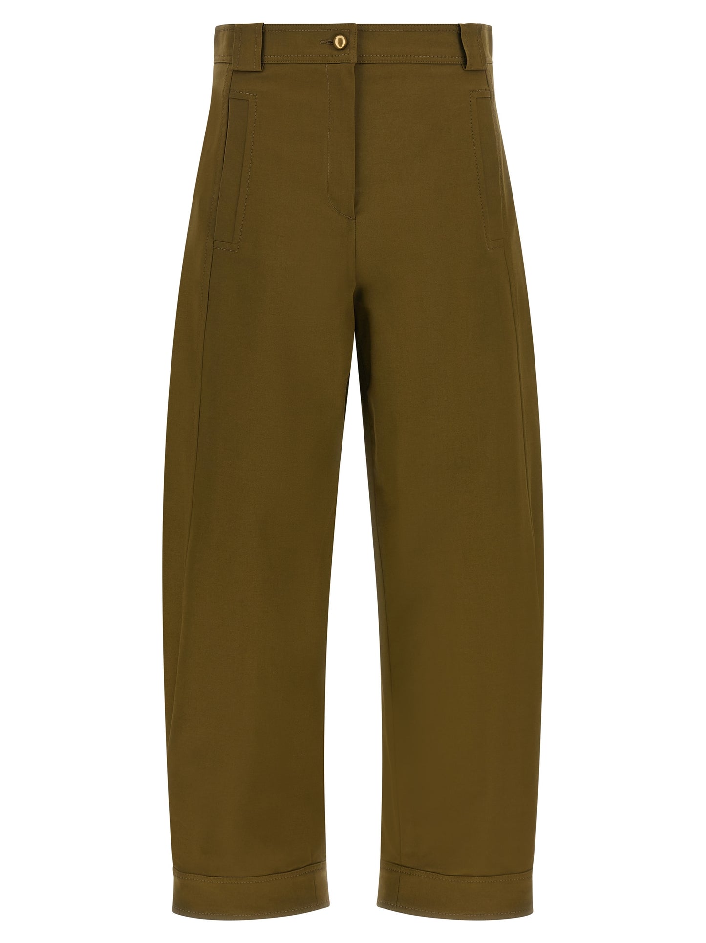 Max Mara Bicolor Cotton Cropped Pants