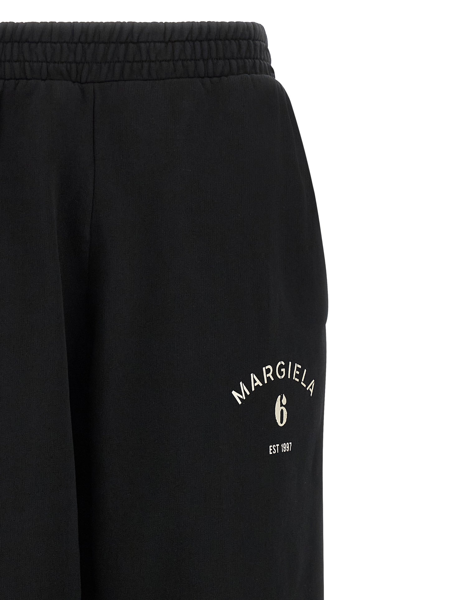MM6 Maison Margiela Black Cotton Joggers (Workout Pants)