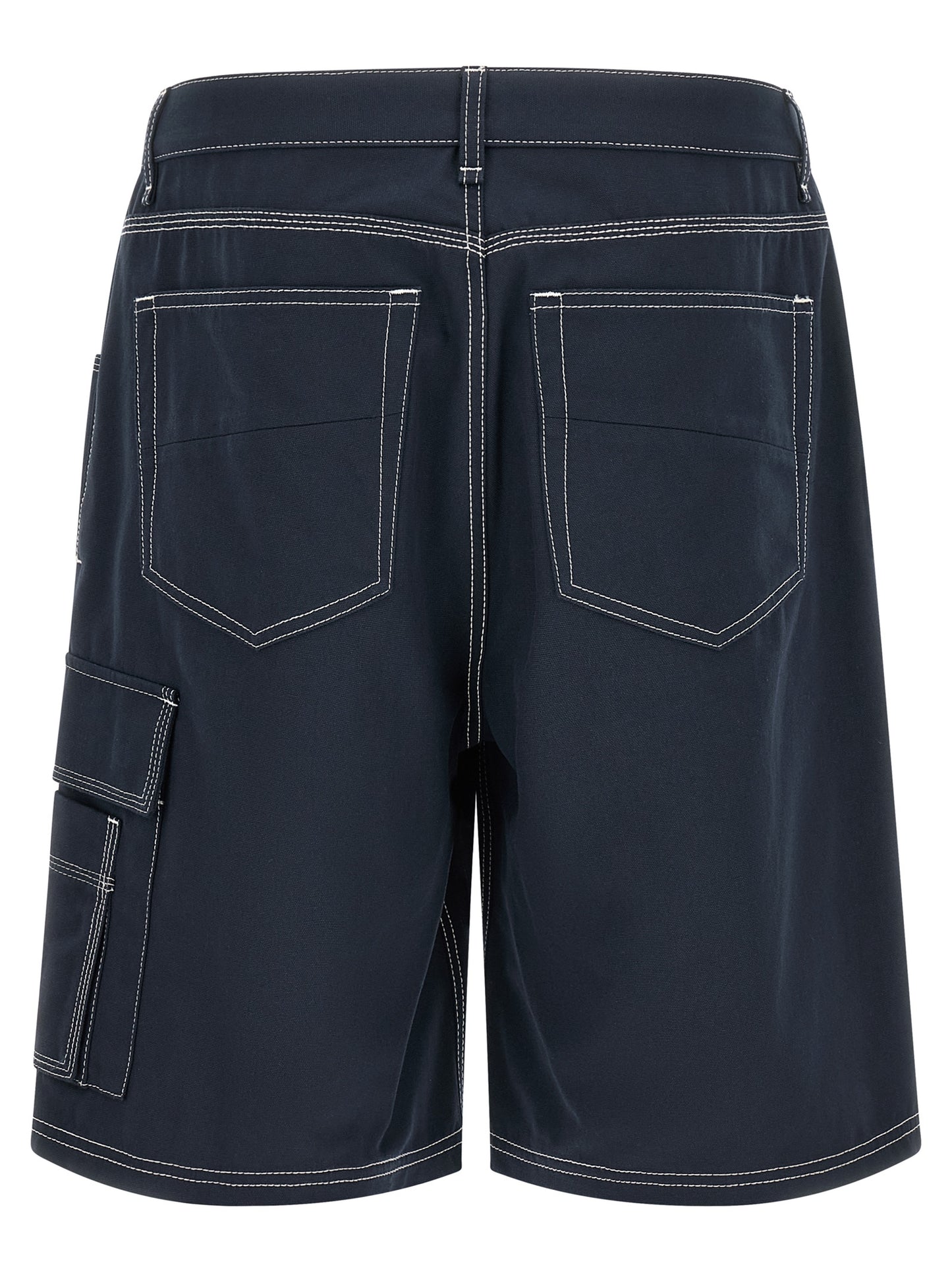 Fendi Blue Cotton Bermuda Shorts