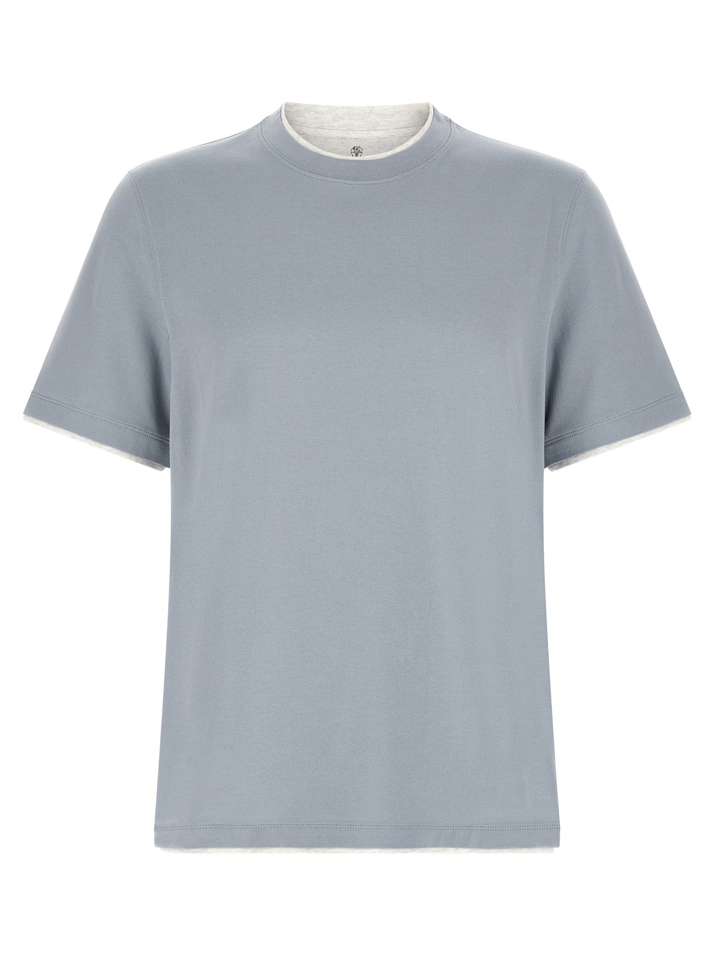Brunello Cucinelli Blue Cotton T-Shirt