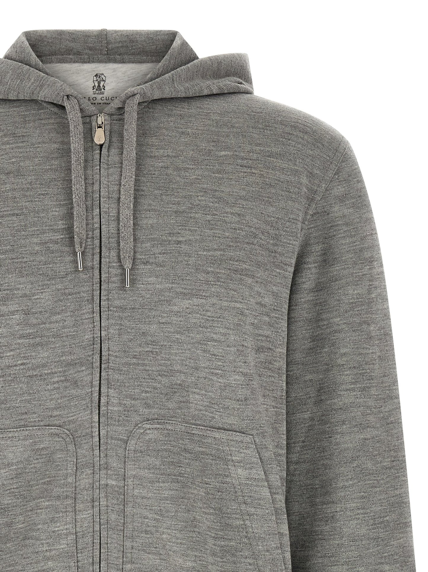 Brunello Cucinelli Gray Cashmere Sweatshirt