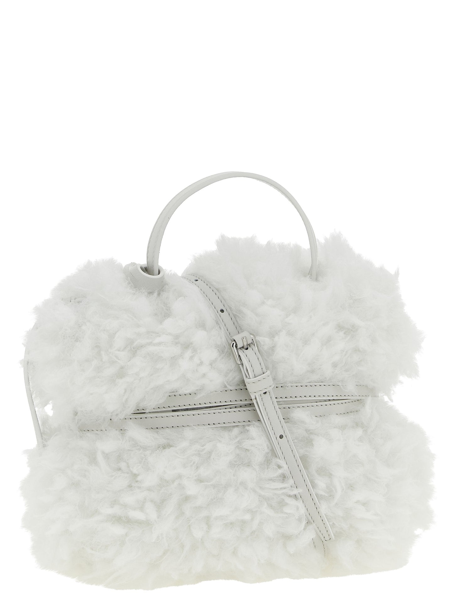 Moschino White Leather Handbag
