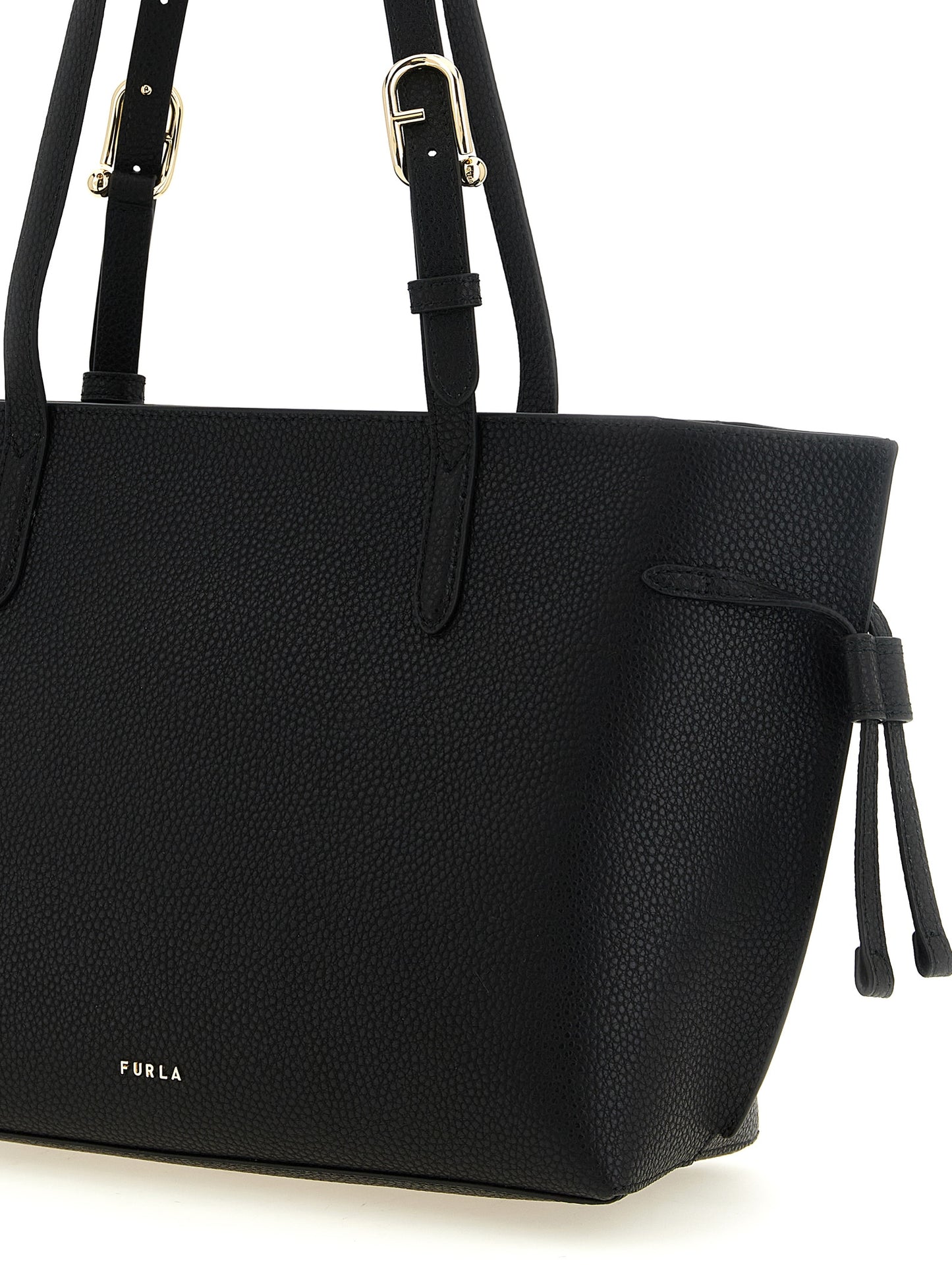 Furla Black Calfskin Tote Bag