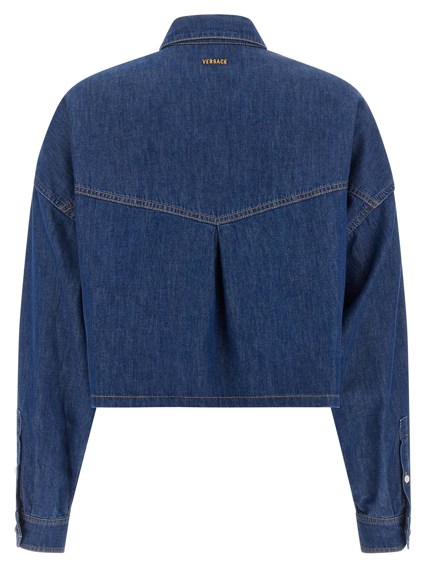 Versace Blue Cotton Blouse