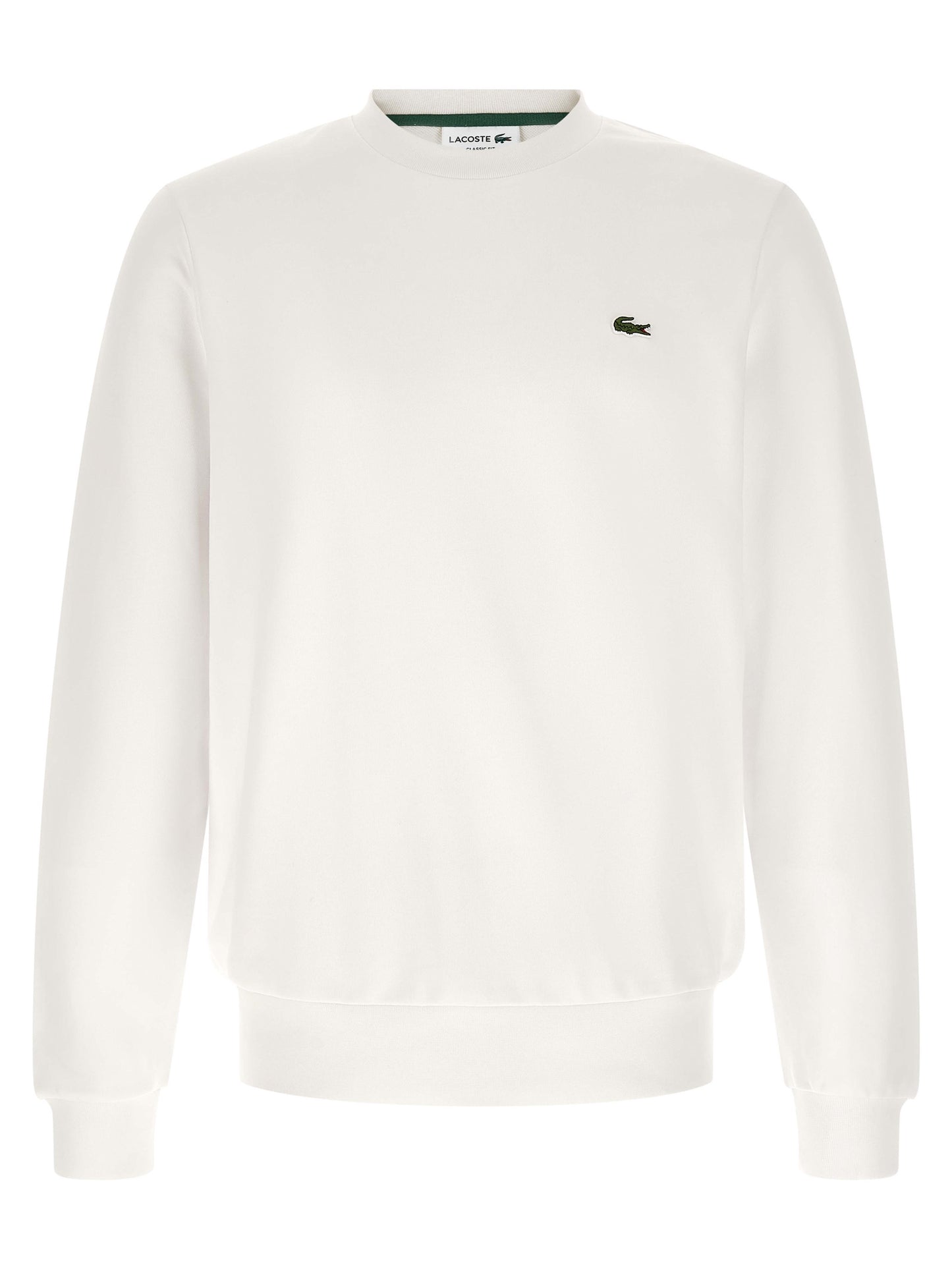 Lacoste White Cotton Sweatshirt