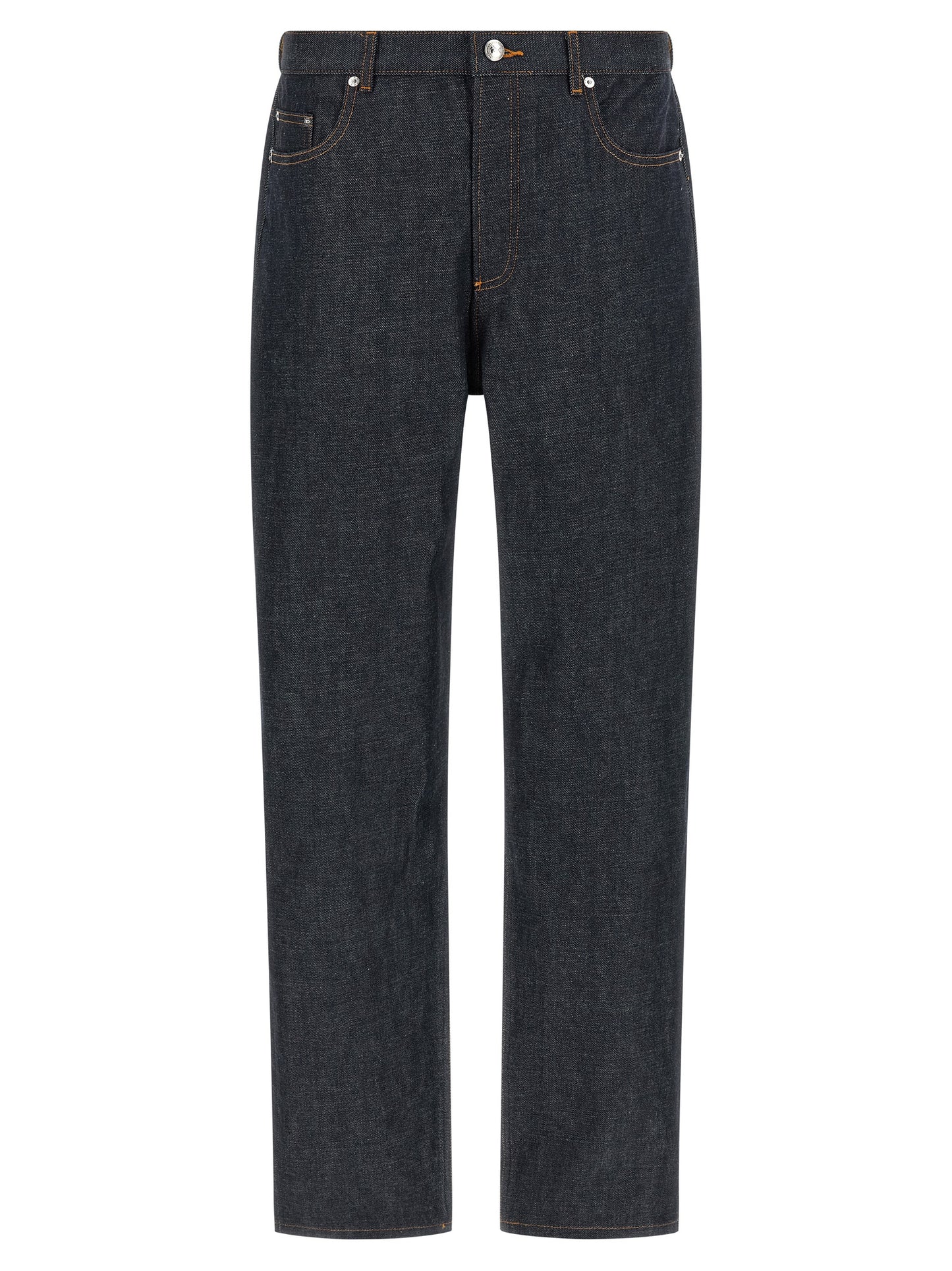 A.P.C. Blue Cotton Relaxed Fit Jeans