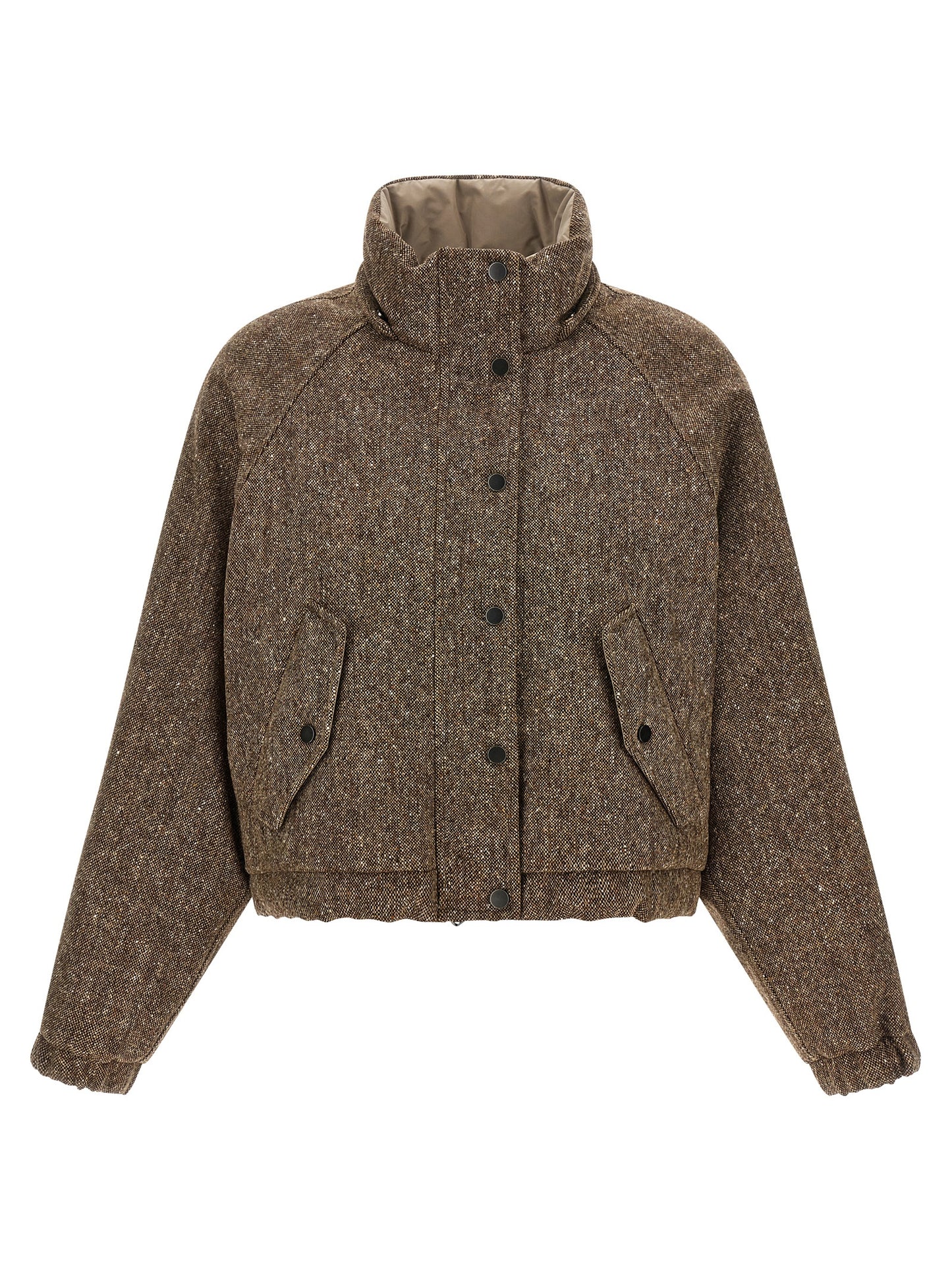 Brunello Cucinelli Brown Virgin Wool Full-Length Jacket