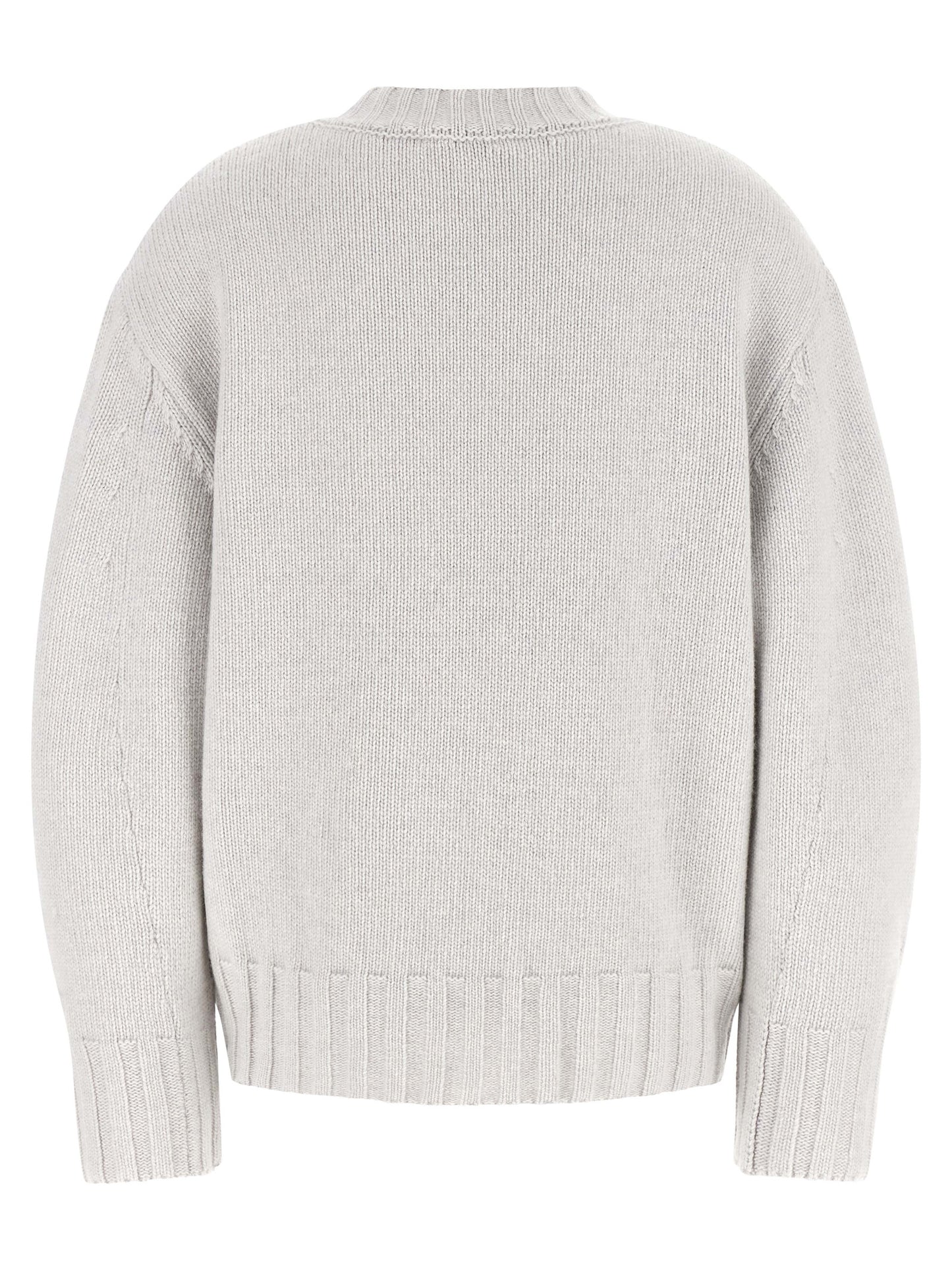 The Attico Gray Virgin Wool Cardigan