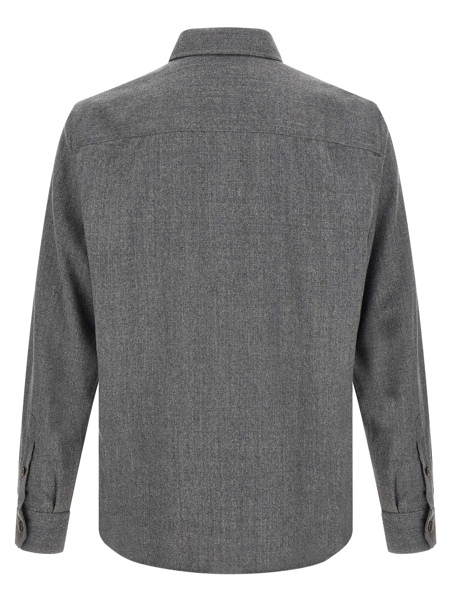 Brunello Cucinelli Gray Virgin Wool Blouse