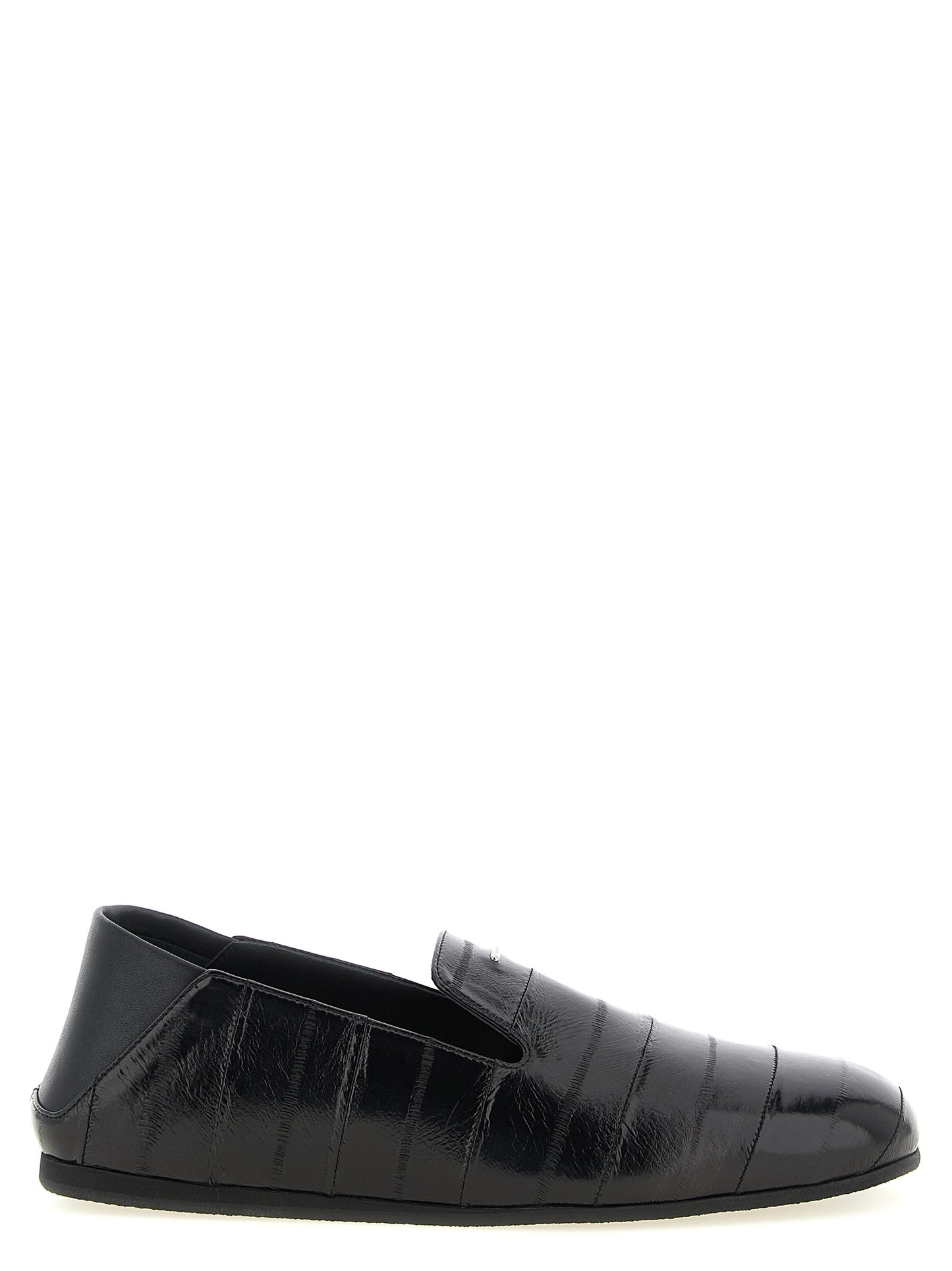 Giuseppe Zanotti Black Leather Slip-On Loafers