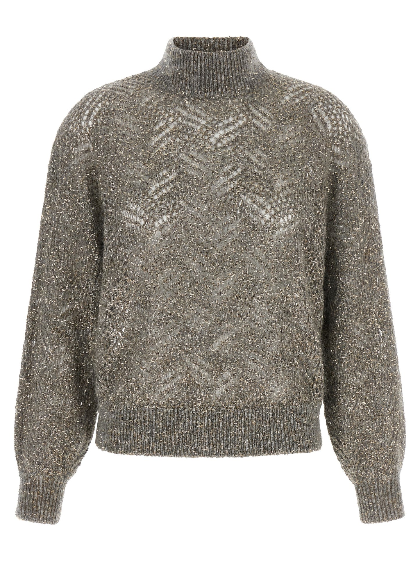 Brunello Cucinelli Gray Polyamide Cardigan