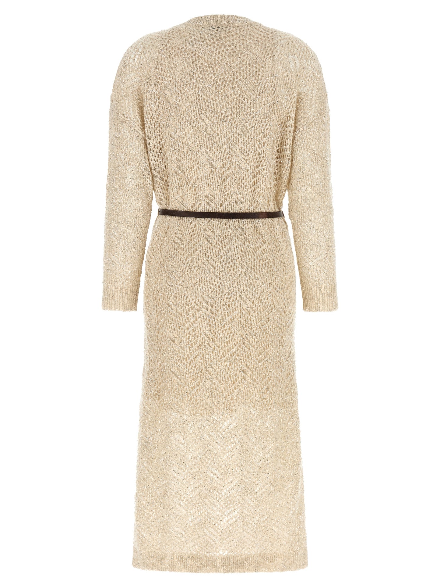Brunello Cucinelli Beige Polyamide Midi Dress