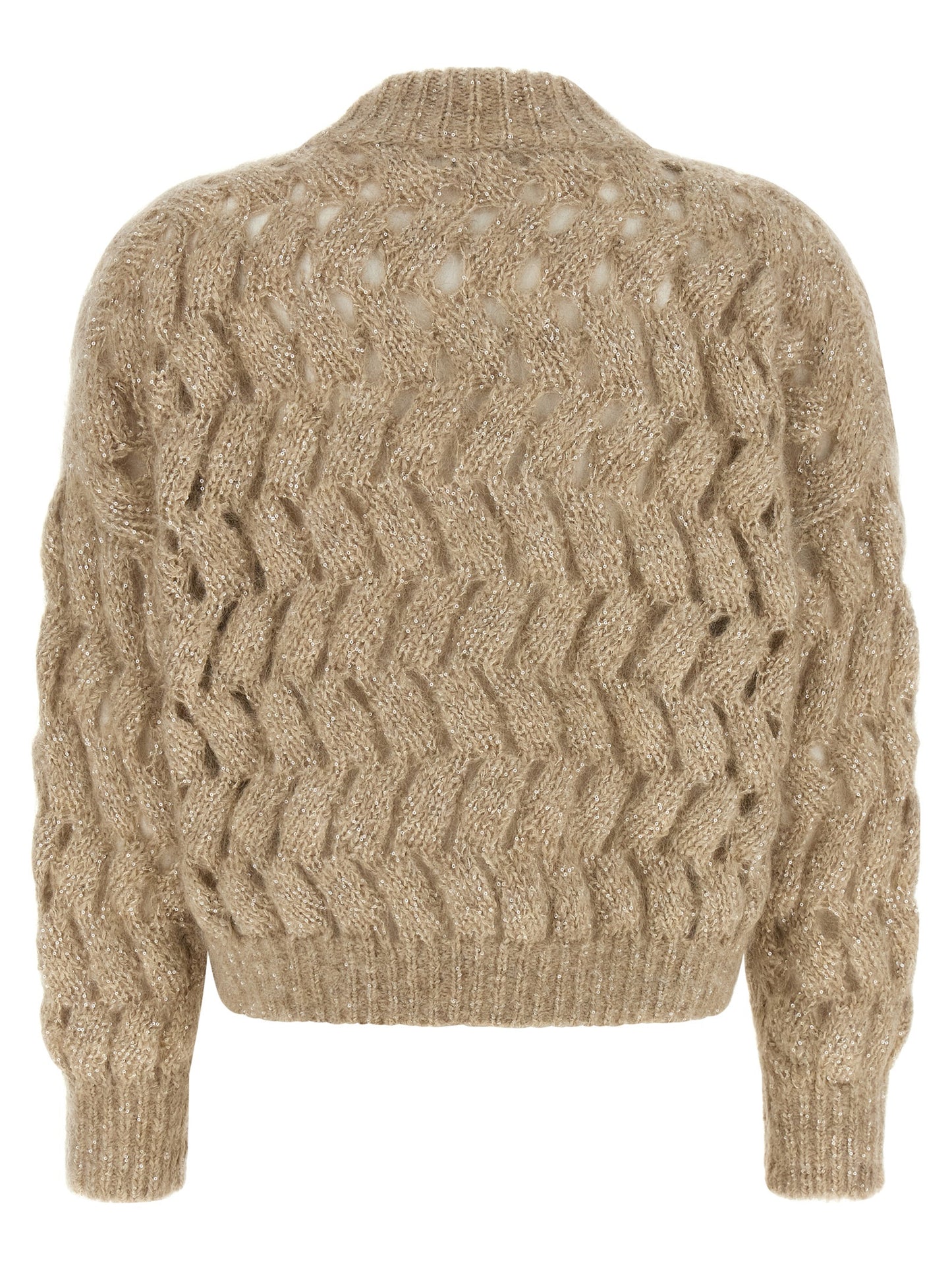 Brunello Cucinelli Beige Wool Cardigan