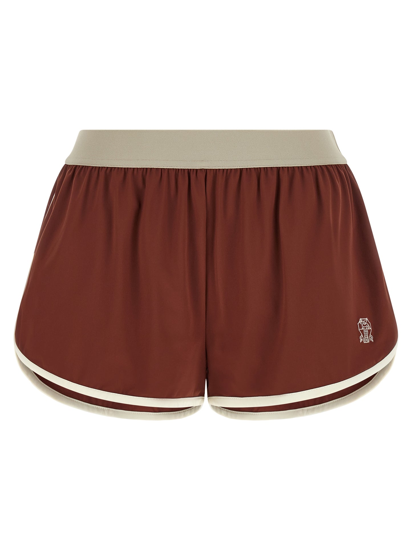 Brunello Cucinelli Bordeaux Polyamide Bermuda Shorts