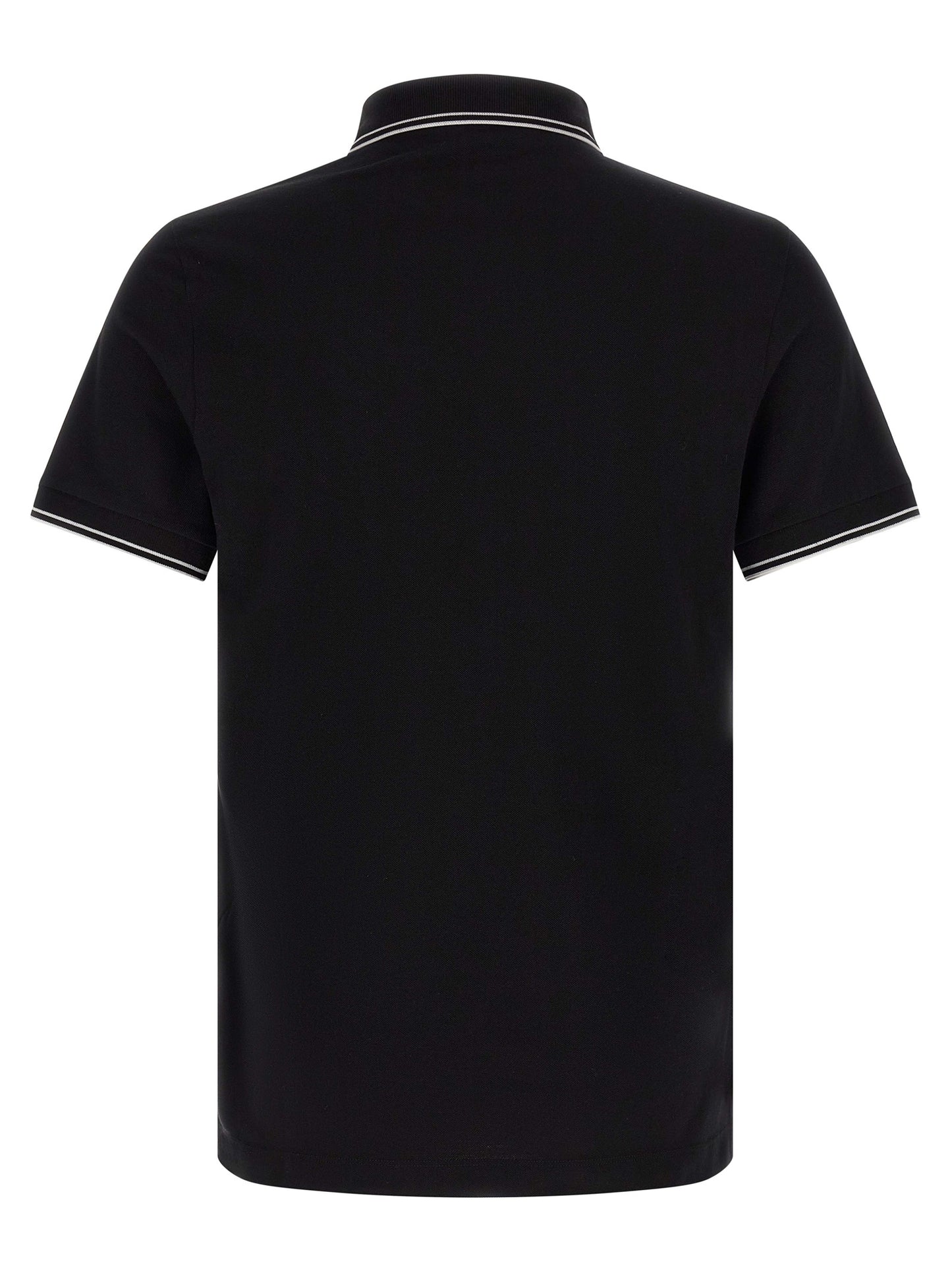 Stone Island Black Cotton Polo Shirt