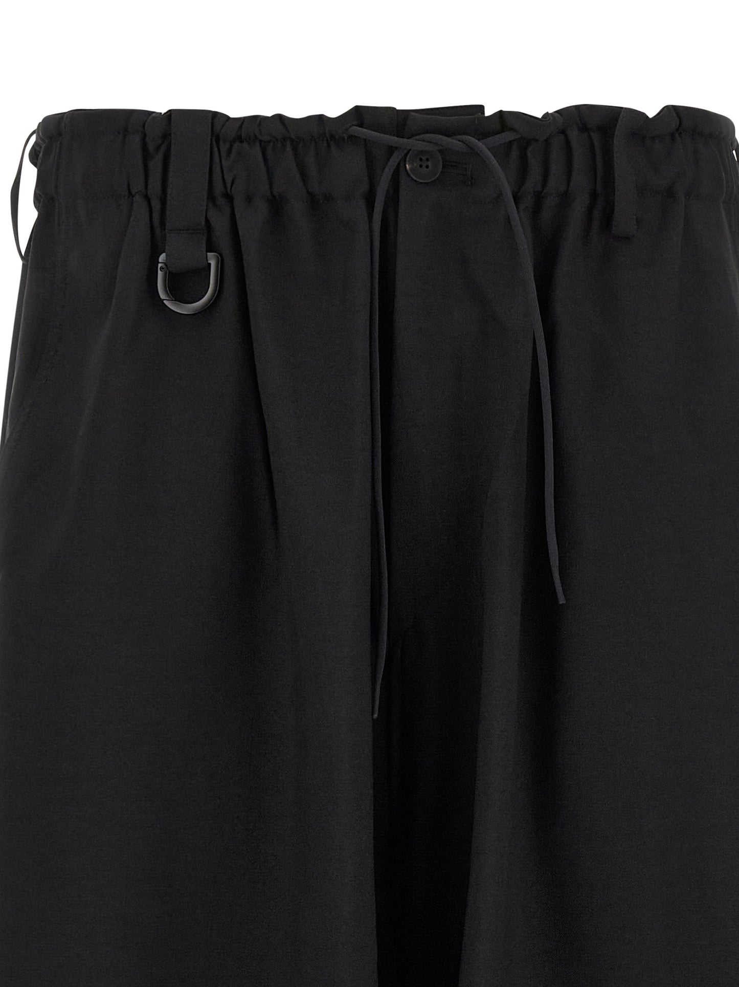 Y-3 Black Polyester Cargo Pants