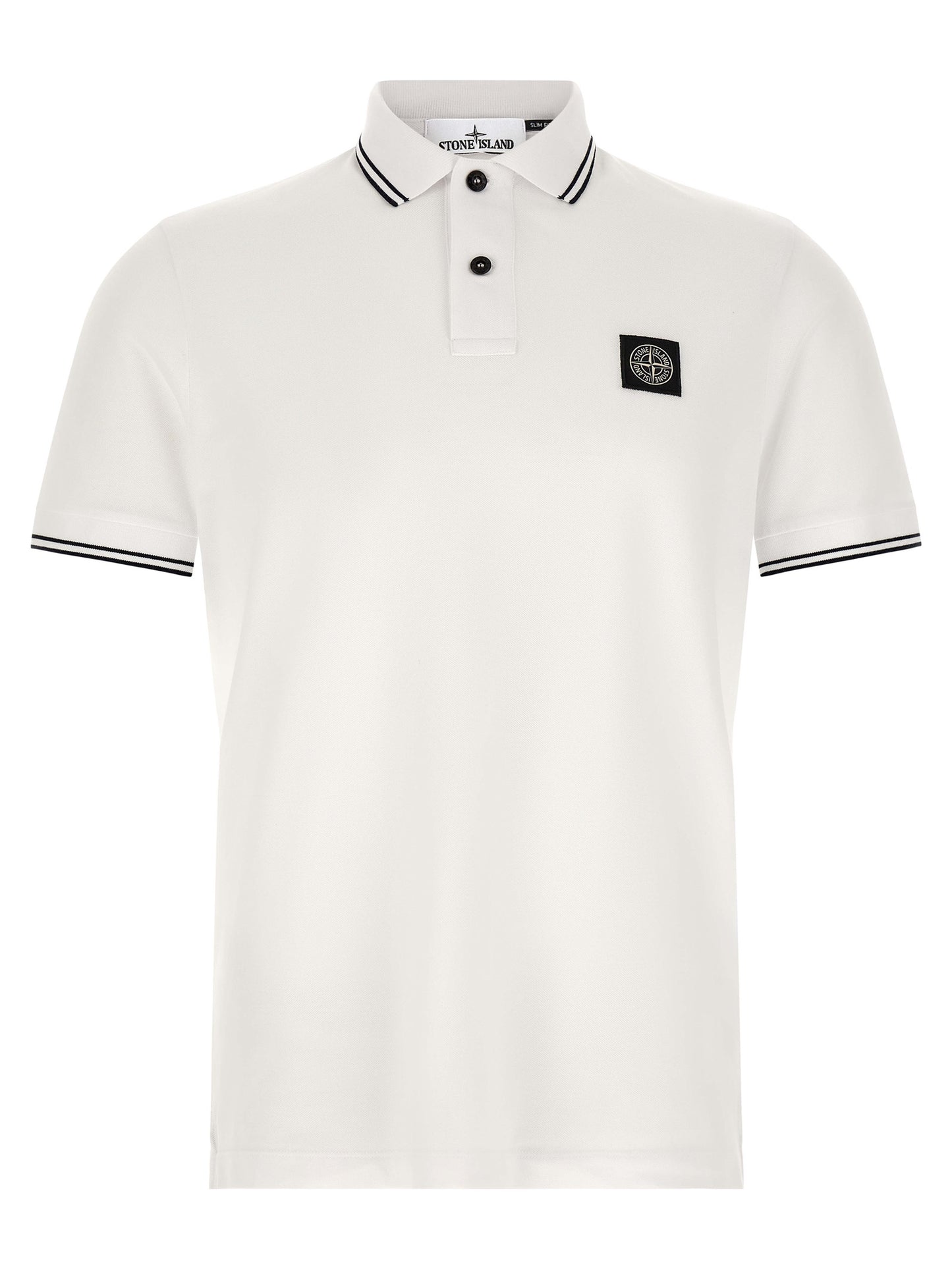 Stone Island Bicolor Cotton Polo Shirt