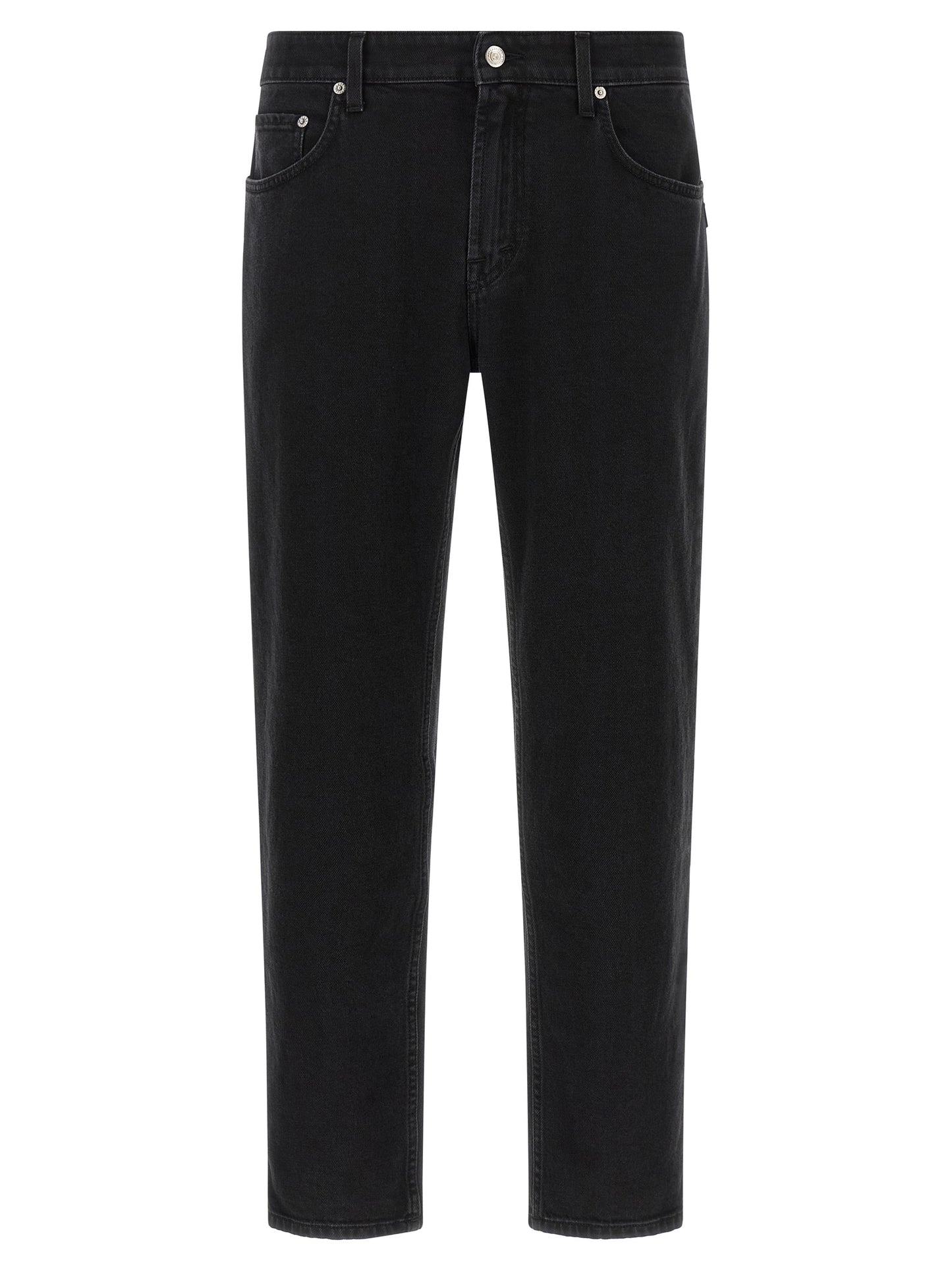 Department 5 Black Cotton Cropped Jeans