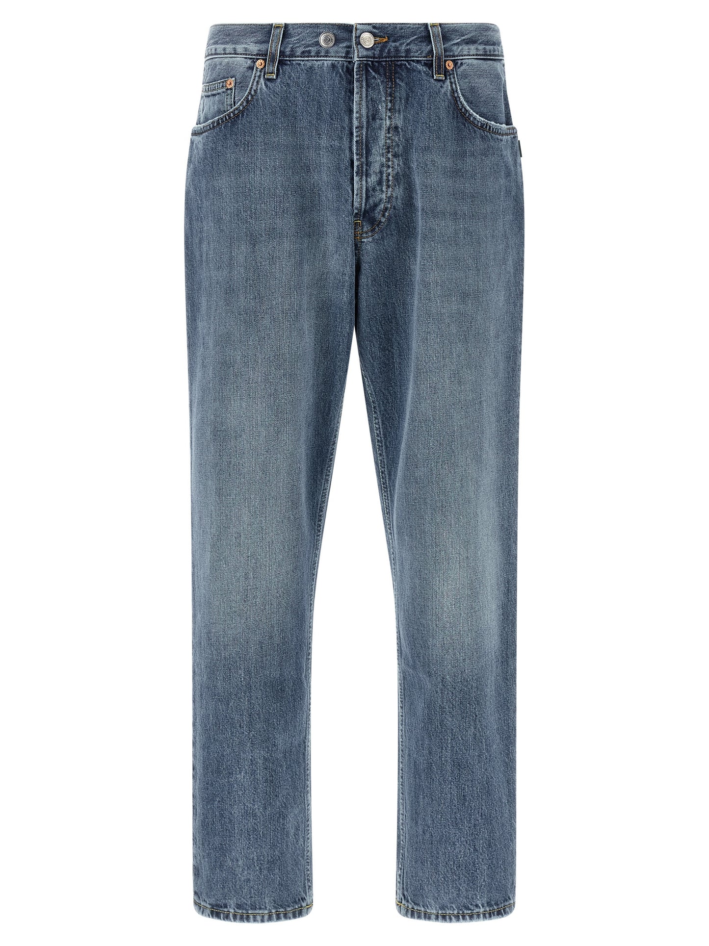 Department 5 Blue Cotton Tapered Jeans