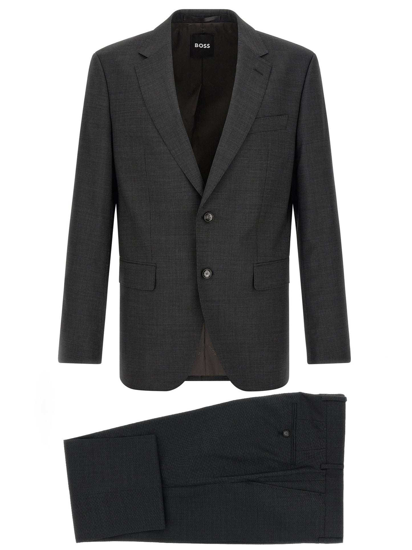 Hugo Boss Gray Virgin Wool Two-Piece Suit