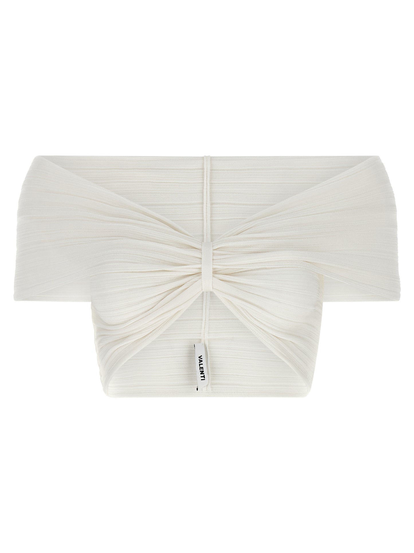 ANTONINO VALENTI White Viscose Sleeveles T-Shirt
