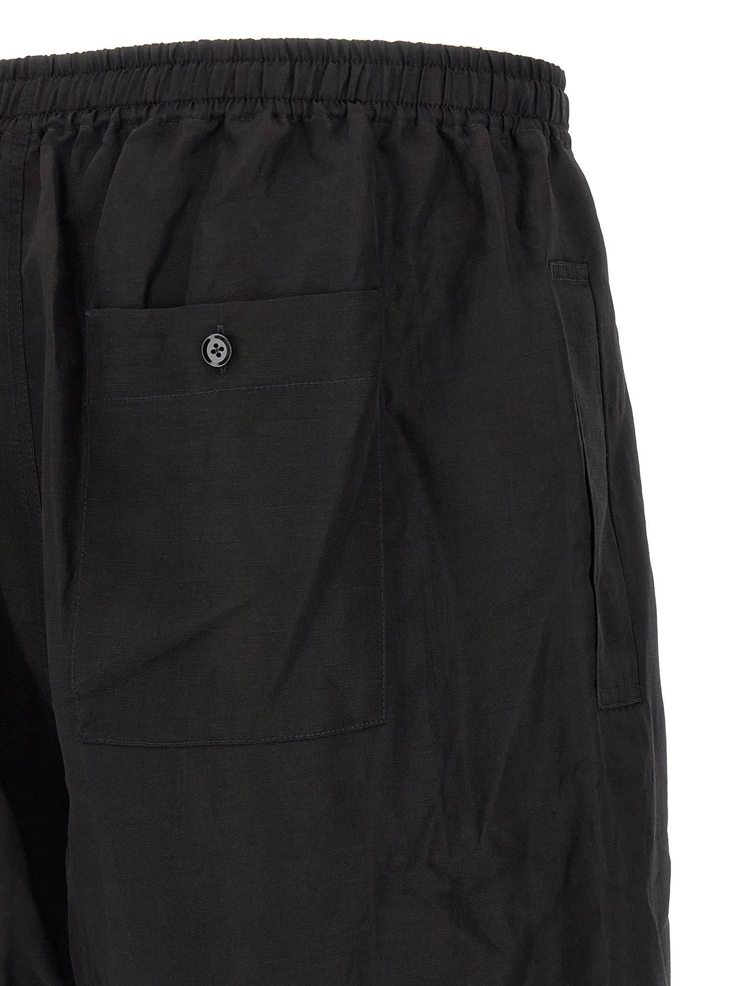 Lemaire Black Linen Casual Pants