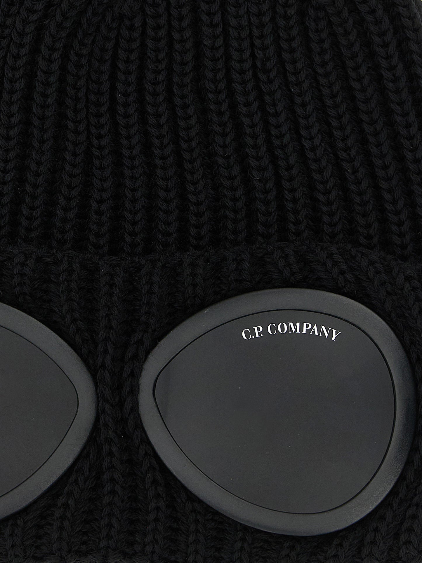 C.P. Company Black Wool Beanie