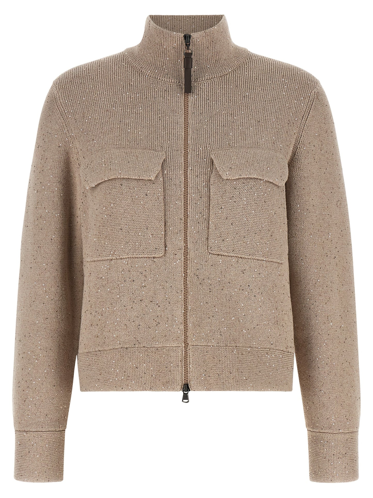 Brunello Cucinelli Beige Cotton Cardigan