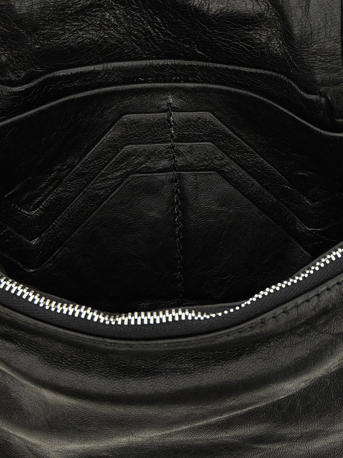 Rick Owens Black Lamb Leather Clutch Bag