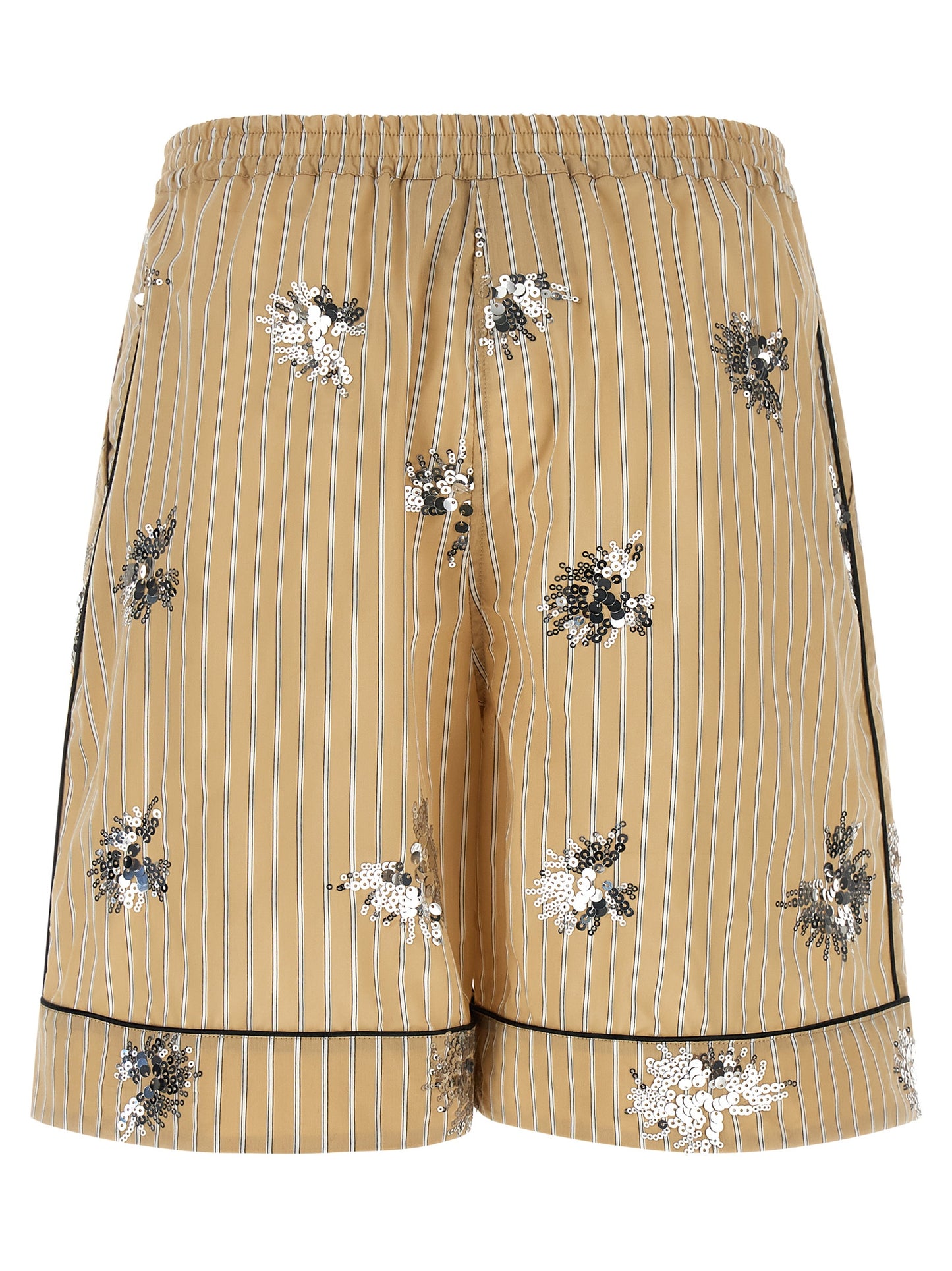 LE TWINS Beige Cotton Bermuda Shorts