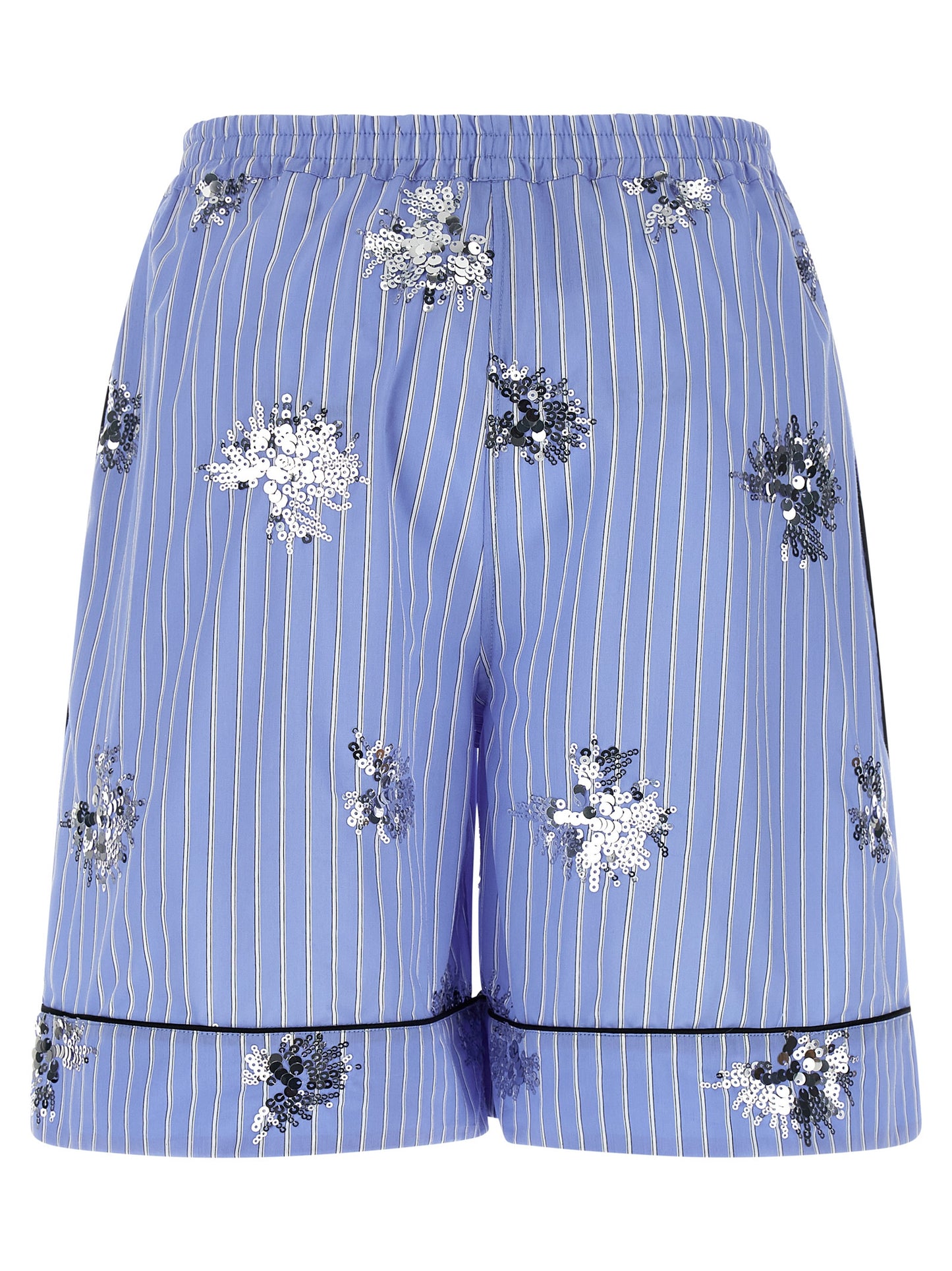 LE TWINS Blue Cotton Bermuda Shorts