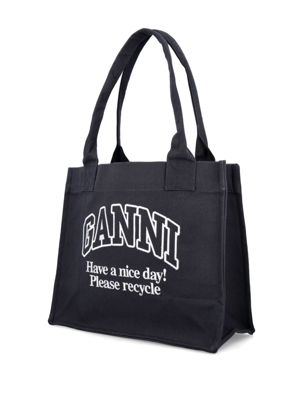Ganni Ganni Large shopper bag with logo