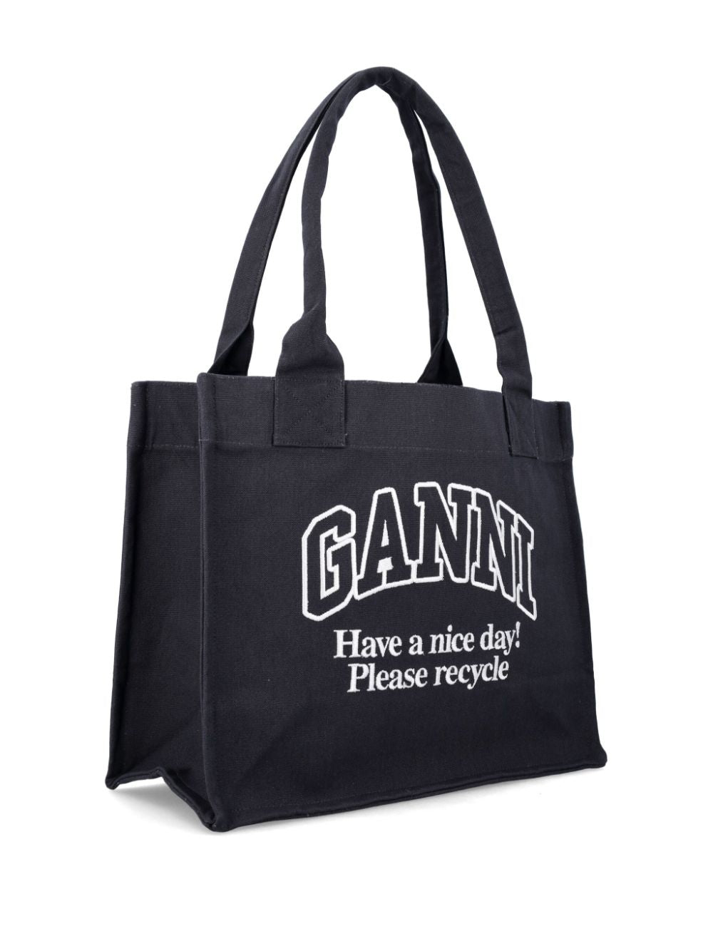 Ganni Ganni Organic cotton large tote bag