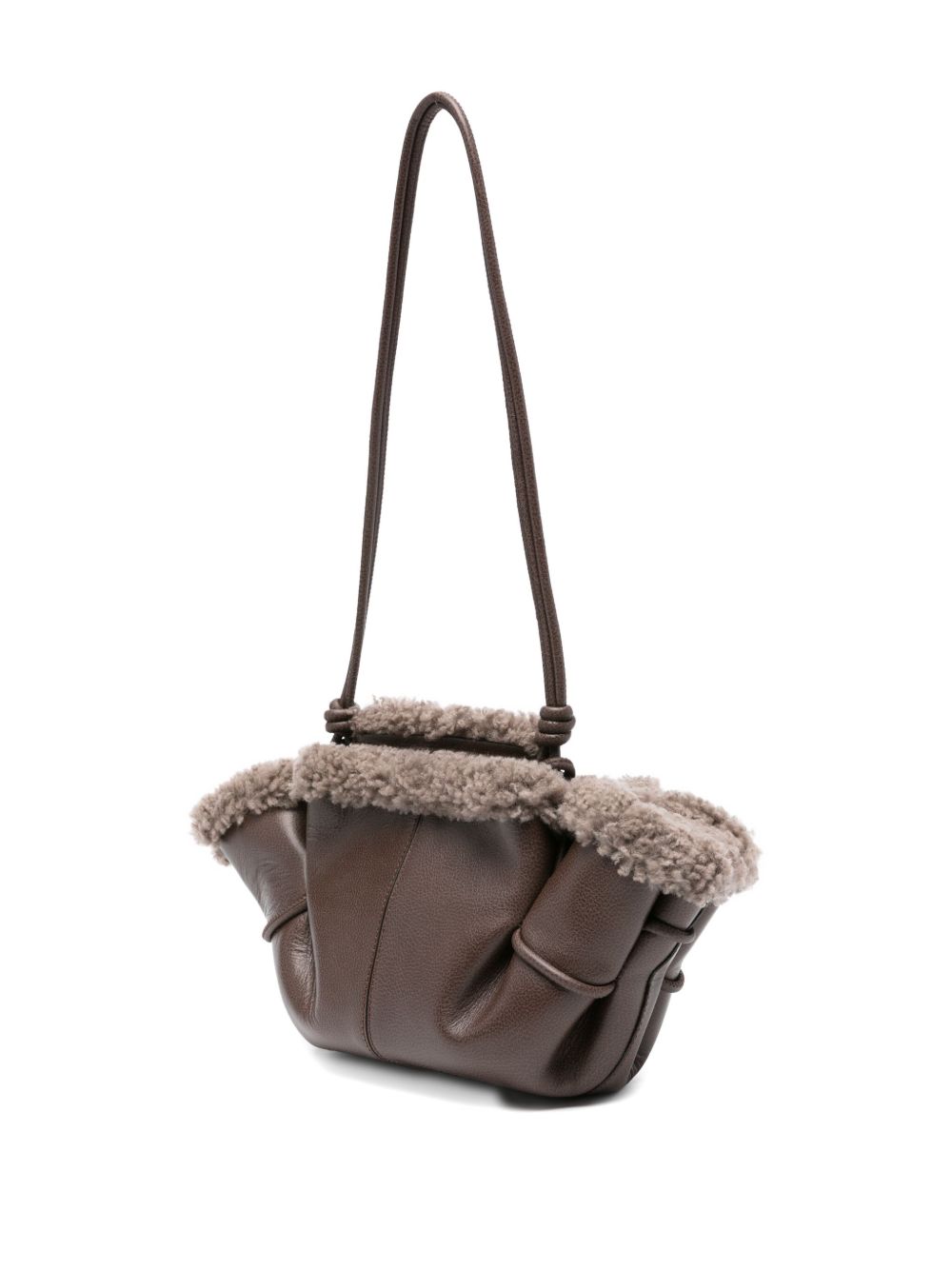 Hereu Hereu Leather shearling tote bag