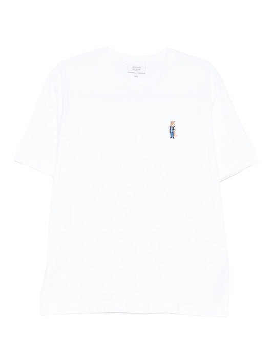 Maison Kitsuné Maison Kitsuné Cotton T-shirt with fox embroidery