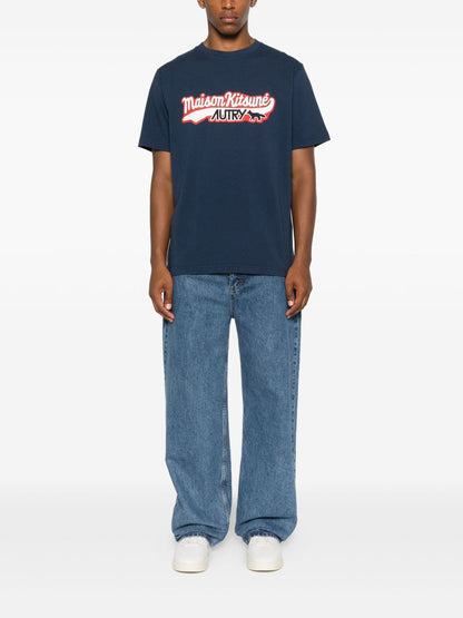 Autry X MAISON KITSUNE AUTRY X MAISON KITSUNE T-shirts and Polos Blue