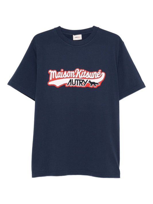 Autry X MAISON KITSUNE AUTRY X MAISON KITSUNE T-shirts and Polos Blue