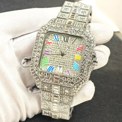 Elite Men's Diamond Quartz Timepiece